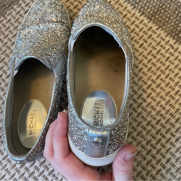 🎉HP🎉 Michael Kors Keaton Glitter Slip-On Sneakers - size 7M - Picture 4 of 10